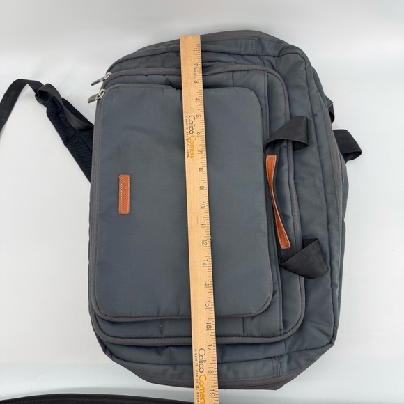 Paul Smith 3Way Briefcase Backpack Men’s Business Bag Khaki Nylon Leather - Picture 7 of 8